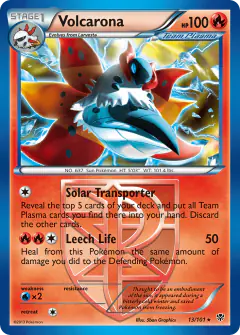 Volcarona 13/101 Rare card from Plasma Blast