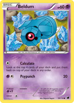 Beldum 50/116 Common card from Plasma Freeze