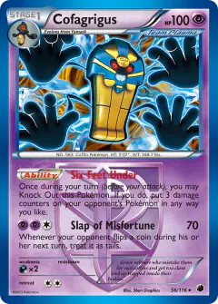 Cofagrigus 56/116 Rare Holo card from Plasma Freeze