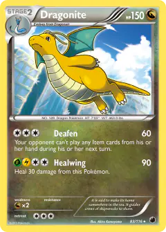 Dragonite 83/116 Rare Holo card from Plasma Freeze