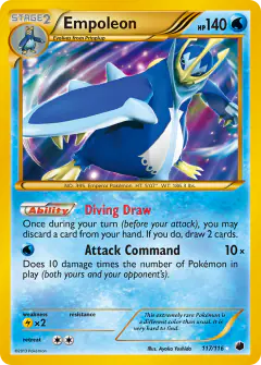 Empoleon 117/116 Rare Secret card from Plasma Freeze