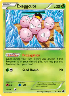 Exeggcute 4/116 Uncommon card from Plasma Freeze