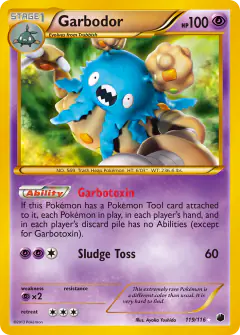 Garbodor 119/116 Rare Secret card from Plasma Freeze