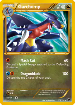 Garchomp 120/116 Rare Secret card from Plasma Freeze