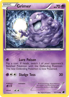 Grimer 45/116 Common card from Plasma Freeze