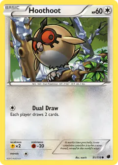 Hoothoot 91/116 Common card from Plasma Freeze