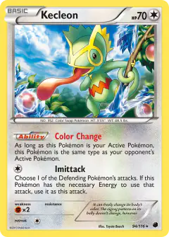 Kecleon 94/116 Rare card from Plasma Freeze