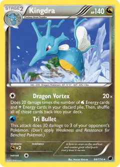 Kingdra 84/116 Rare Holo card from Plasma Freeze