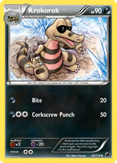 Krokorok 69/116 Uncommon card from Plasma Freeze