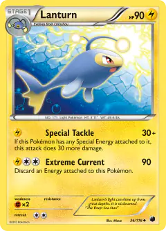 Lanturn 36/116 Uncommon card from Plasma Freeze