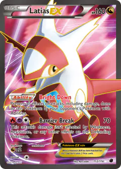 Latias-EX 112/116 Rare Ultra card from Plasma Freeze