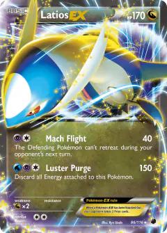 Latios-EX 86/116 Rare Holo EX card from Plasma Freeze