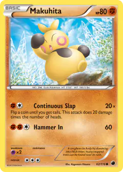 Makuhita 62/116 Common card from Plasma Freeze