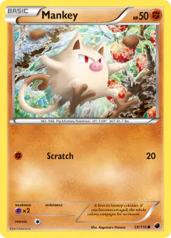 Mankey 59/116 Common card from Plasma Freeze