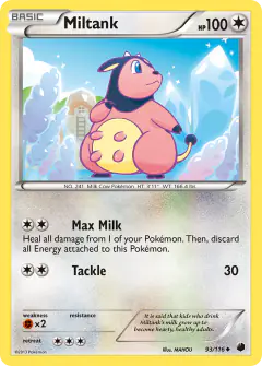 Miltank 93/116 Uncommon card from Plasma Freeze