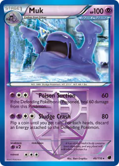 Muk 46/116 Rare card from Plasma Freeze