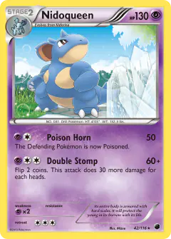 Nidoqueen 42/116 Rare card from Plasma Freeze