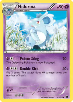 Nidorina 41/116 Uncommon card from Plasma Freeze