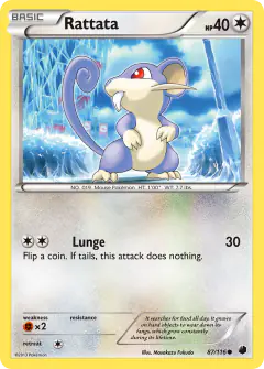 Rattata 87/116 Common card from Plasma Freeze