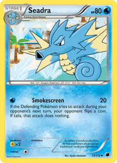 Seadra 19/116 Uncommon card from Plasma Freeze