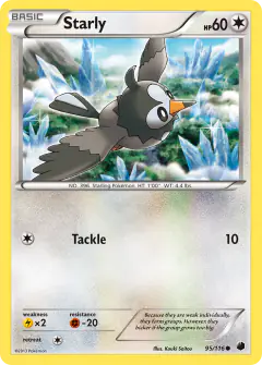 Starly 95/116 Common card from Plasma Freeze