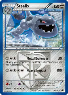 Steelix 79/116 Rare card from Plasma Freeze