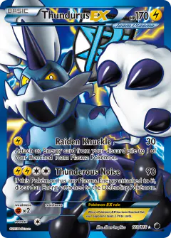 Thundurus-EX 110/116 Rare Ultra card from Plasma Freeze