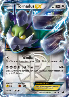 Tornadus-EX 98/116 Rare Holo EX card from Plasma Freeze
