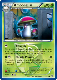 Amoonguss 13/135 Uncommon card from Plasma Storm