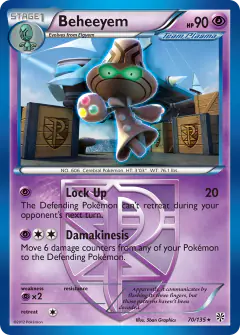Beheeyem 70/135 Rare card from Plasma Storm