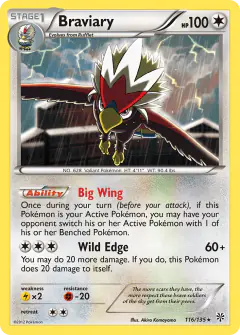 Braviary 116/135 Rare card from Plasma Storm