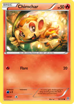 Chimchar 15/135 Common card from Plasma Storm