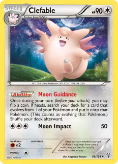 Clefable 98/135 Rare card from Plasma Storm