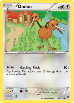 Doduo 99/135 Common card from Plasma Storm