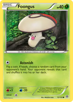 Foongus 12/135 Common card from Plasma Storm