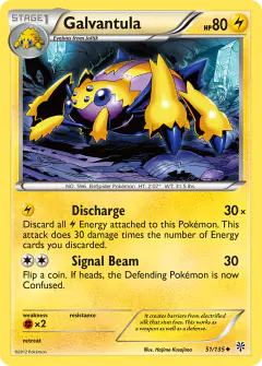 Galvantula 51/135 Uncommon card from Plasma Storm