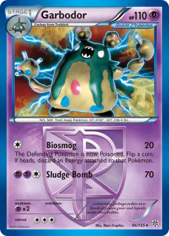 Garbodor 66/135 Rare Holo card from Plasma Storm