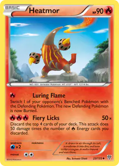 Heatmor 23/135 Uncommon card from Plasma Storm