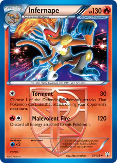 Infernape 17/135 Rare Holo card from Plasma Storm