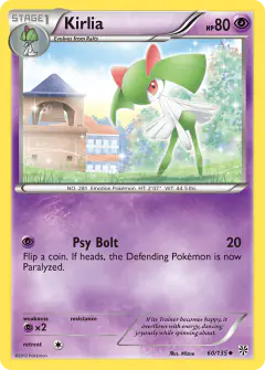 Kirlia 60/135 Uncommon card from Plasma Storm