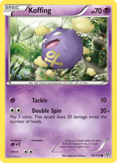 Koffing 56/135 Common card from Plasma Storm