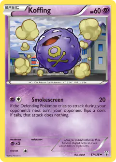 Koffing 57/135 Uncommon card from Plasma Storm