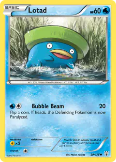 Lotad 29/135 Common card from Plasma Storm