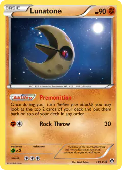 Lunatone 73/135 Uncommon card from Plasma Storm