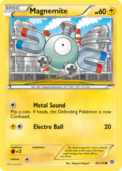 Magnemite 42/135 Common card from Plasma Storm