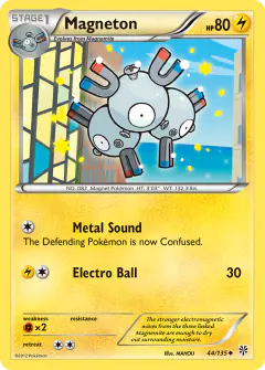 Magneton 44/135 Uncommon card from Plasma Storm