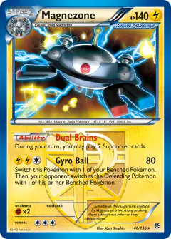 Magnezone 46/135 Rare Holo card from Plasma Storm