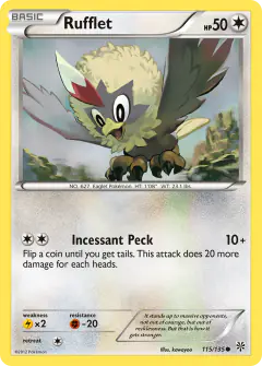 Rufflet 115/135 Common card from Plasma Storm