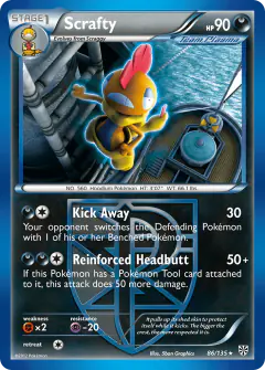 Scrafty 86/135 Rare card from Plasma Storm