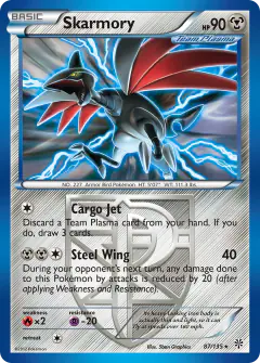 Skarmory 87/135 Rare card from Plasma Storm